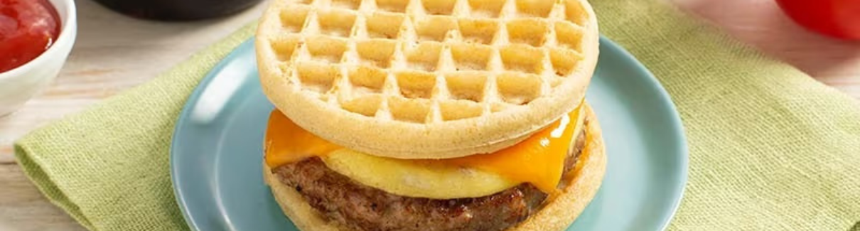 Sausage, Egg, and Cheese Sandwich Recipe - L'Eggo With Eggo®